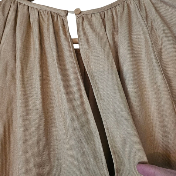 & Other Stories Voluminous Oversized Balloon Sleeve Midi Dress, Beige Size XS - Picture 13 of 14